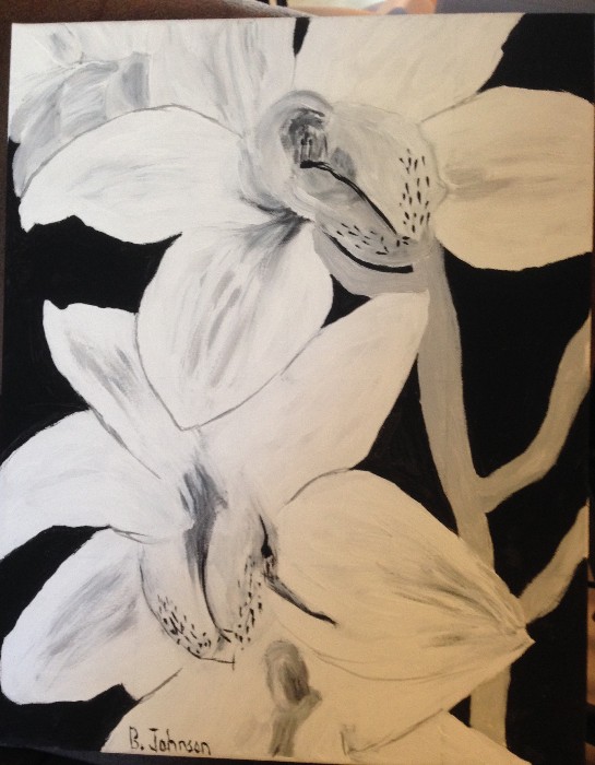 Black and White Flowers