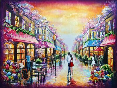 The carefree day - original oil painting by Daniela Stoykova