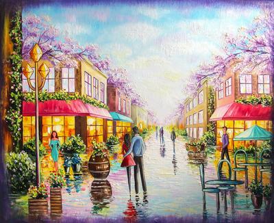 Spring and harmony  - original oil painting by Daniela Stoykova 