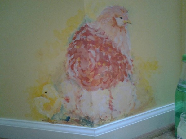 Chickens in the kitchen