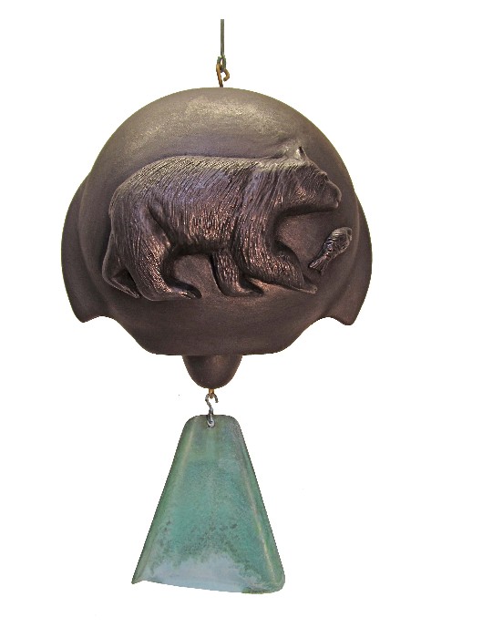 Wind Bell black Bear