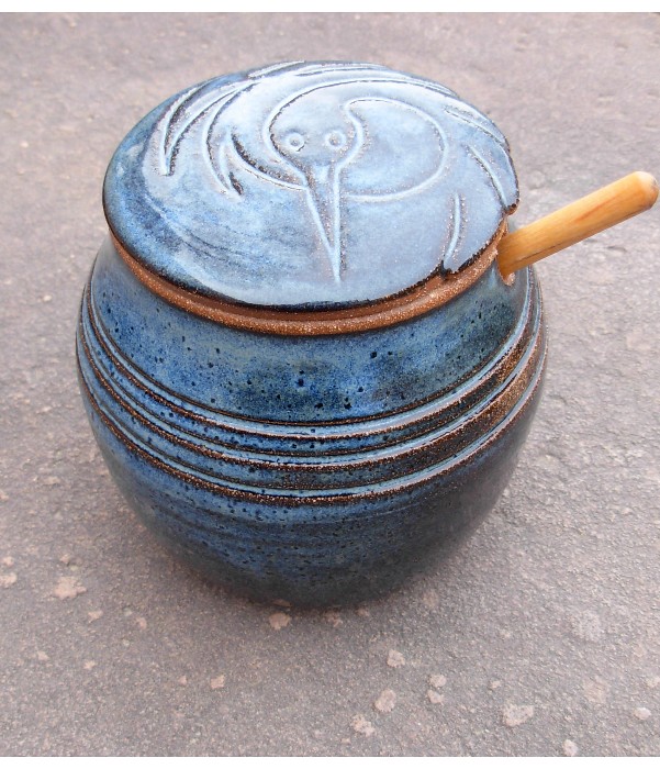 Stoneware Honey Jar